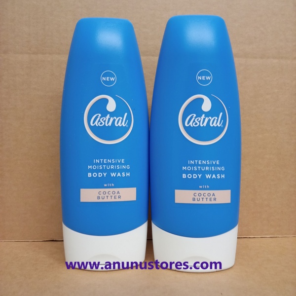 Astral Intensive Moisturising Body Wash With Cocoa Butter - 2 x 250ml
