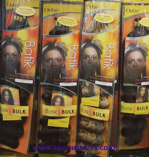 Batik Deep Wave Bulk  - Braiding & Crochet 18''