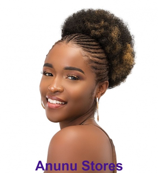 Janet Collection Noir Afro Puff Drawstring Ponytail