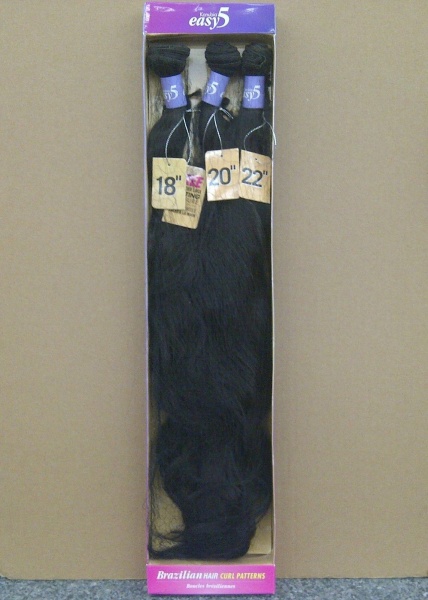 Kanubia Easy5 Brazilian Style Curl Natural Body - 4Pcs 18'' 20'' 22'' + Closure