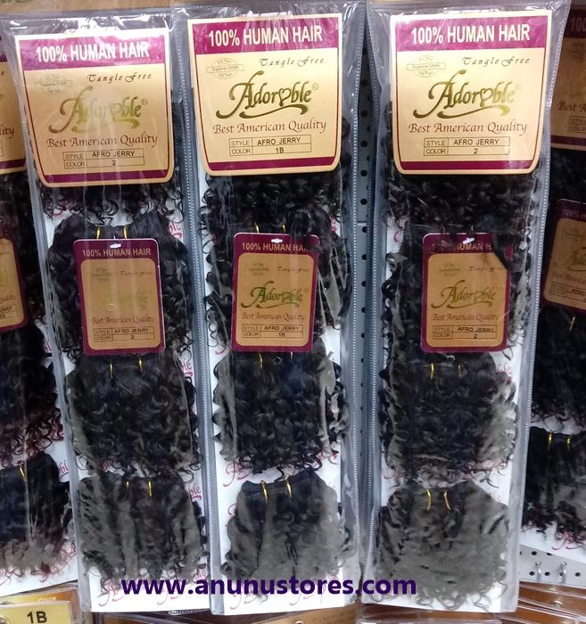 Adorable 100% Human Hair Afro Jerry Curl Weave - 4 Pieces