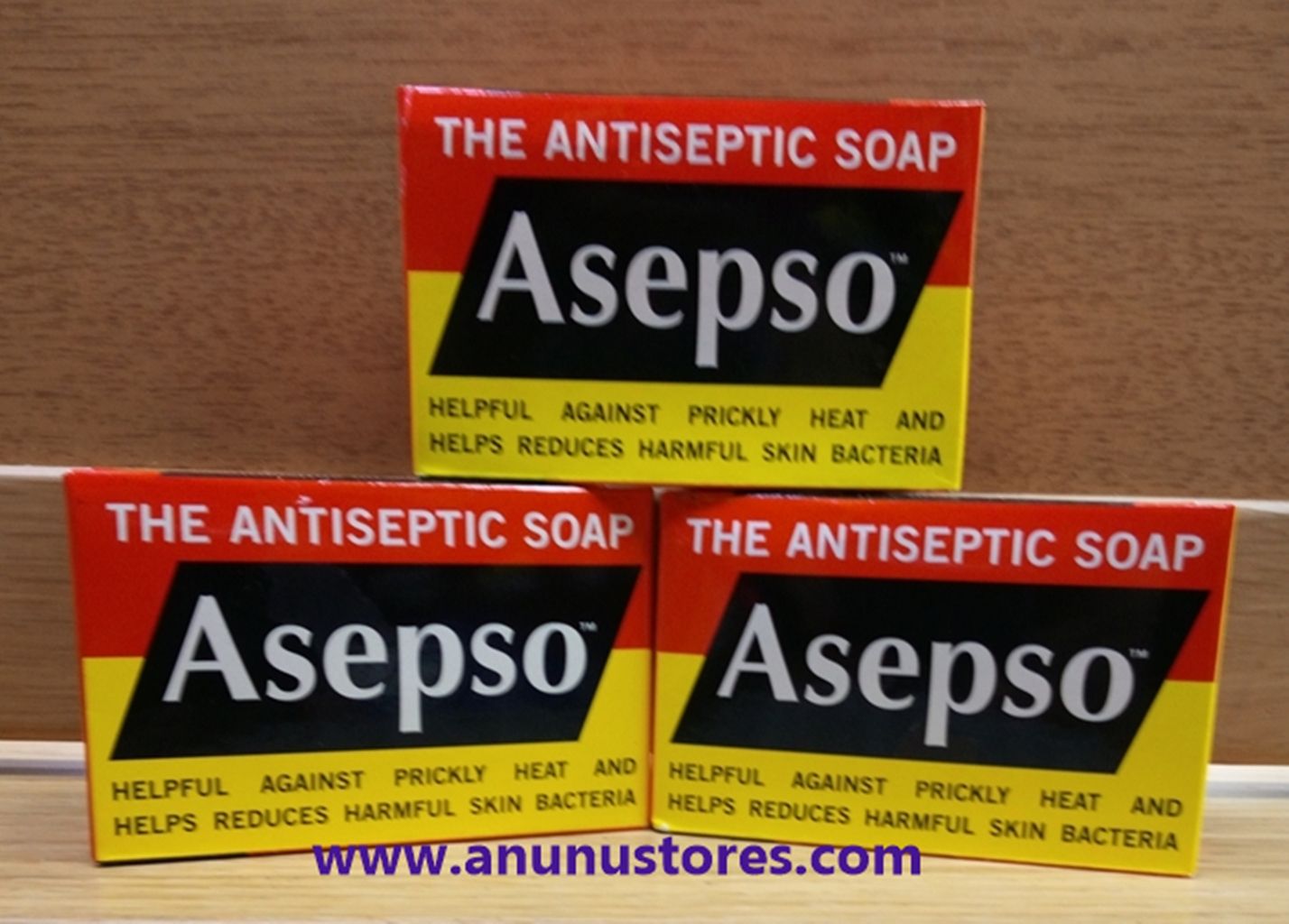 Asepso Antibacterial Antiseptic Soap  - 3 x 80g