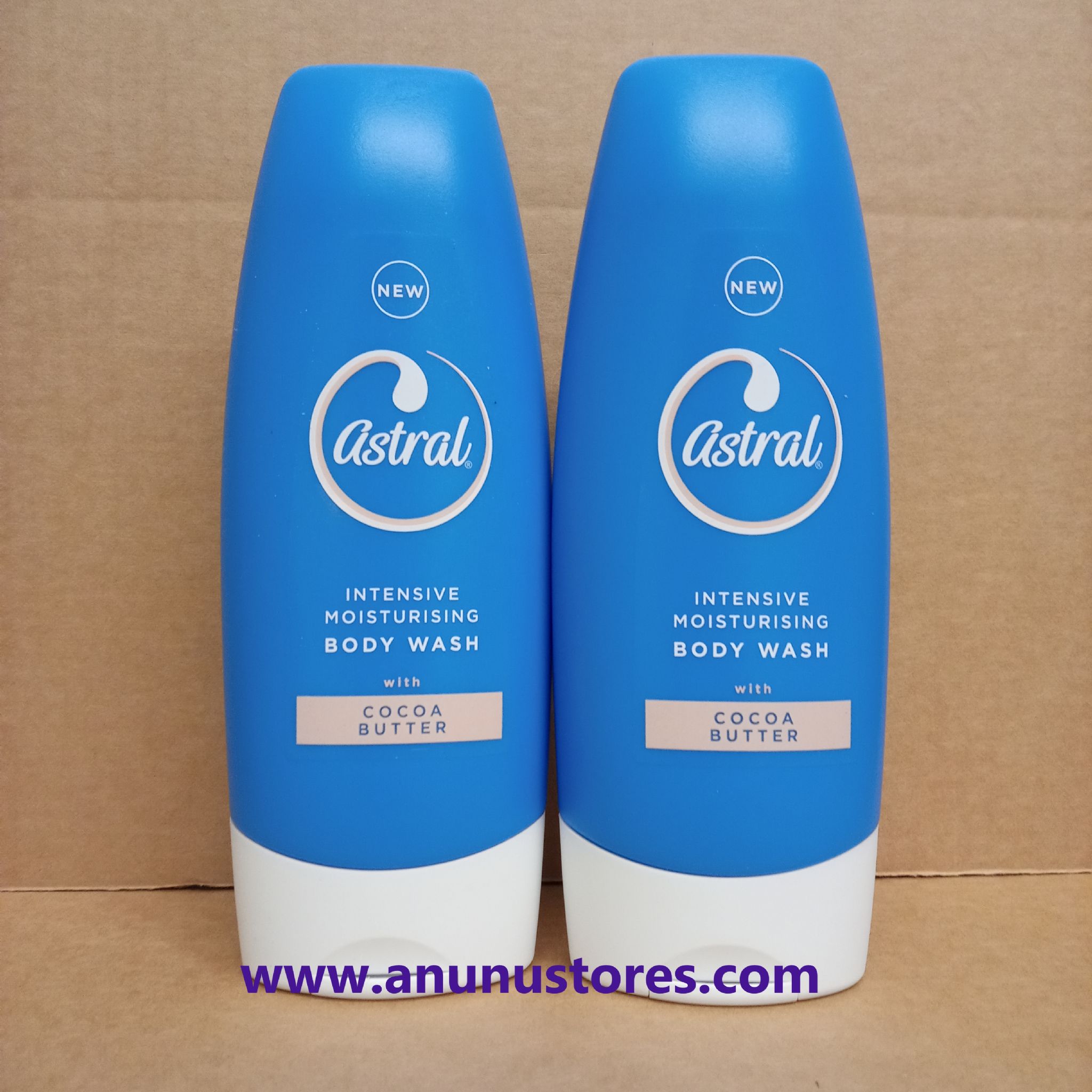 Astral Intensive Moisturising Body Wash With Cocoa Butter - 2 x 250ml