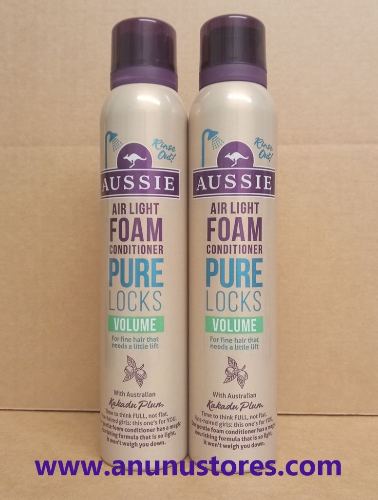 Aussie Air Light Foam Conditioner Pure Lock Volume -2 x 180ml