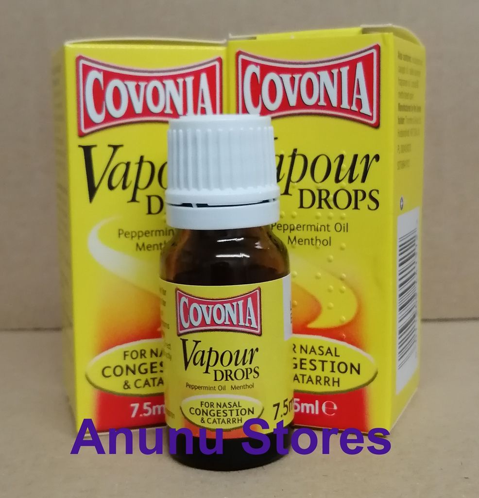 Covonia Vapour Drops Peppermint Oil & Menthol - 2 x 7.5ml