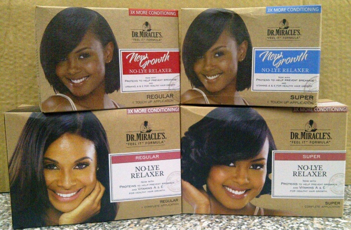 Dr Miracle's ''Feel It'' Formula No-Lye Hair Relaxer Kits