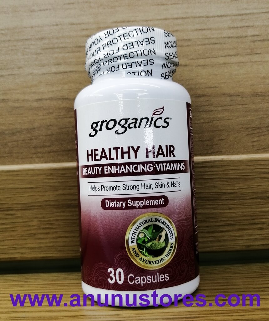 Groganics Daily Healthy Hair Dietary Supplements - 30 Tablets