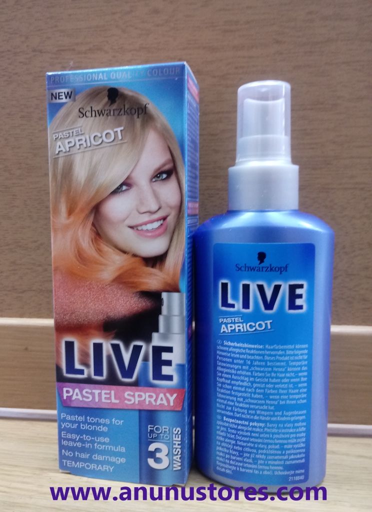 Schwarzkopf Live Pastel Apricot  Spray - 125ml