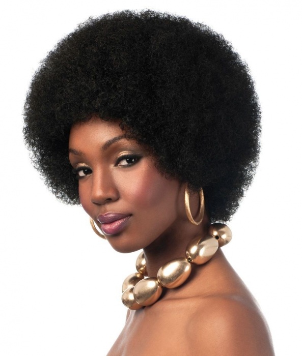 Sleek Synthetic Big Afro Wig