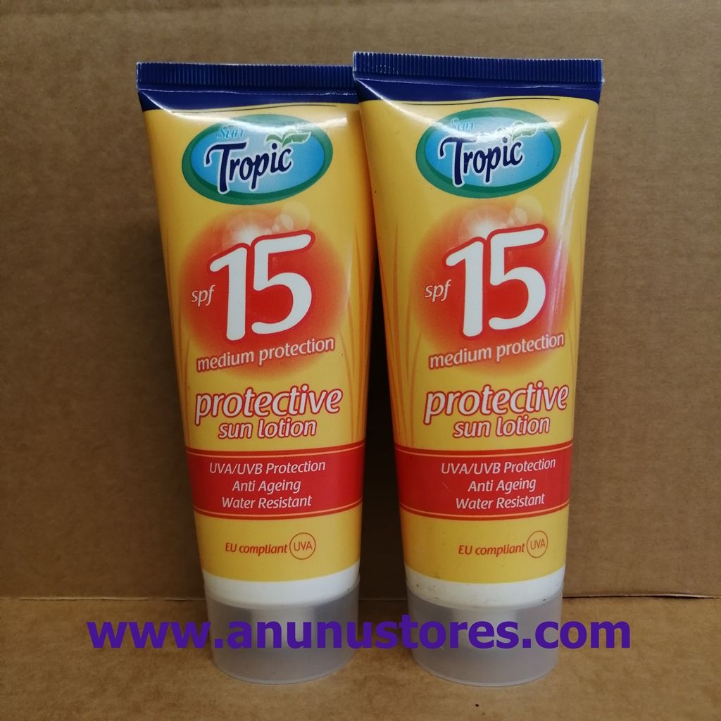 Sun Tropic Sun Lotion SPF 15  Medium Protection -  2 x100ml