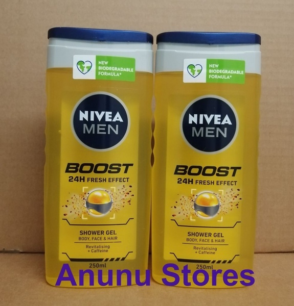 Nivea MEN Boost Shower Gel - 2 x 250ml