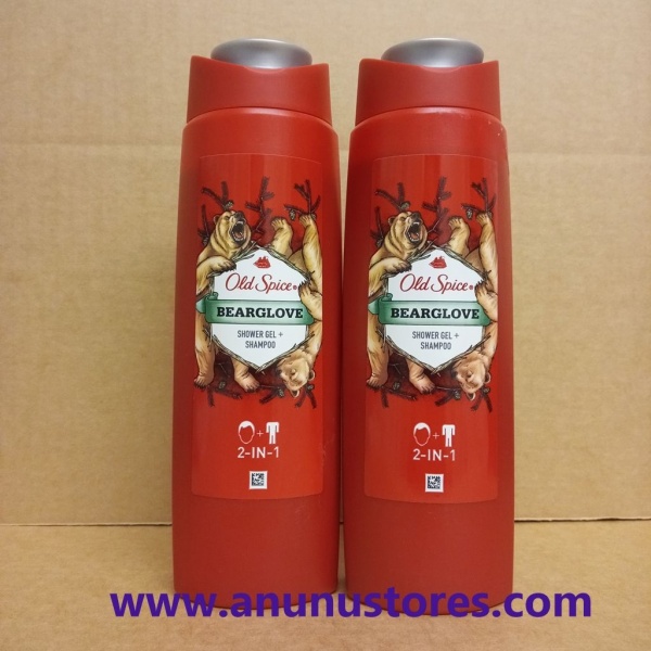 Old Spice Bearglove Shower Gel + Shampoo 2IN1  - 2 x  250ml
