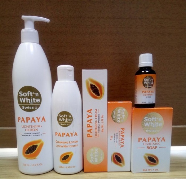 Swiss Soft n White Papaya Skin Lightening Products