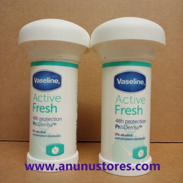 Vaseline Active Fresh 48h Protection 0% Alcohol  -2 x 50ml