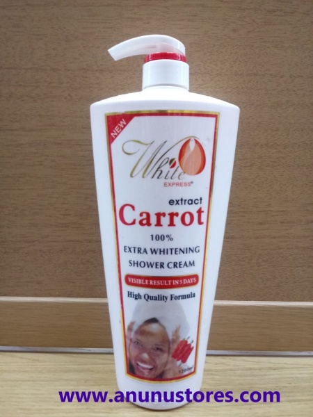 White Express Carrot Extract Extra Whitening Shower Cream - 1200ml