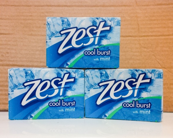 Zest Soap Cool Burst With Mint - 3 x 80g